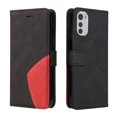 thumbnail image 4 of Compatible Motorola Moto E32 Case, Leather Wallet Case Stand View Magnetic Clasp Book Flip Folio Phone Cover - Black, 4 of 5