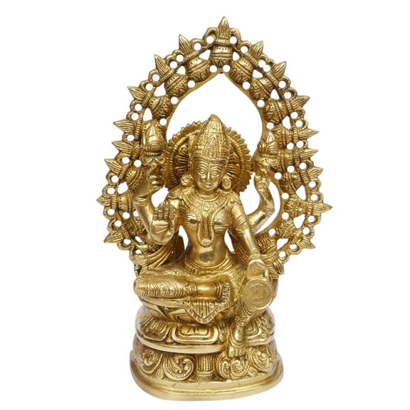 Brass World Brass Lakshmi Devi Idol Statue for Home Puja Goddess Laxmi Luxmi Idols Showpiece for Temple 10 Inches