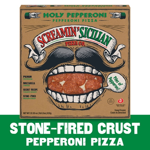 Screamin' Sicilian Original Pizzeria Crust Holy Pepperoni Frozen Pizza, 22.3 oz