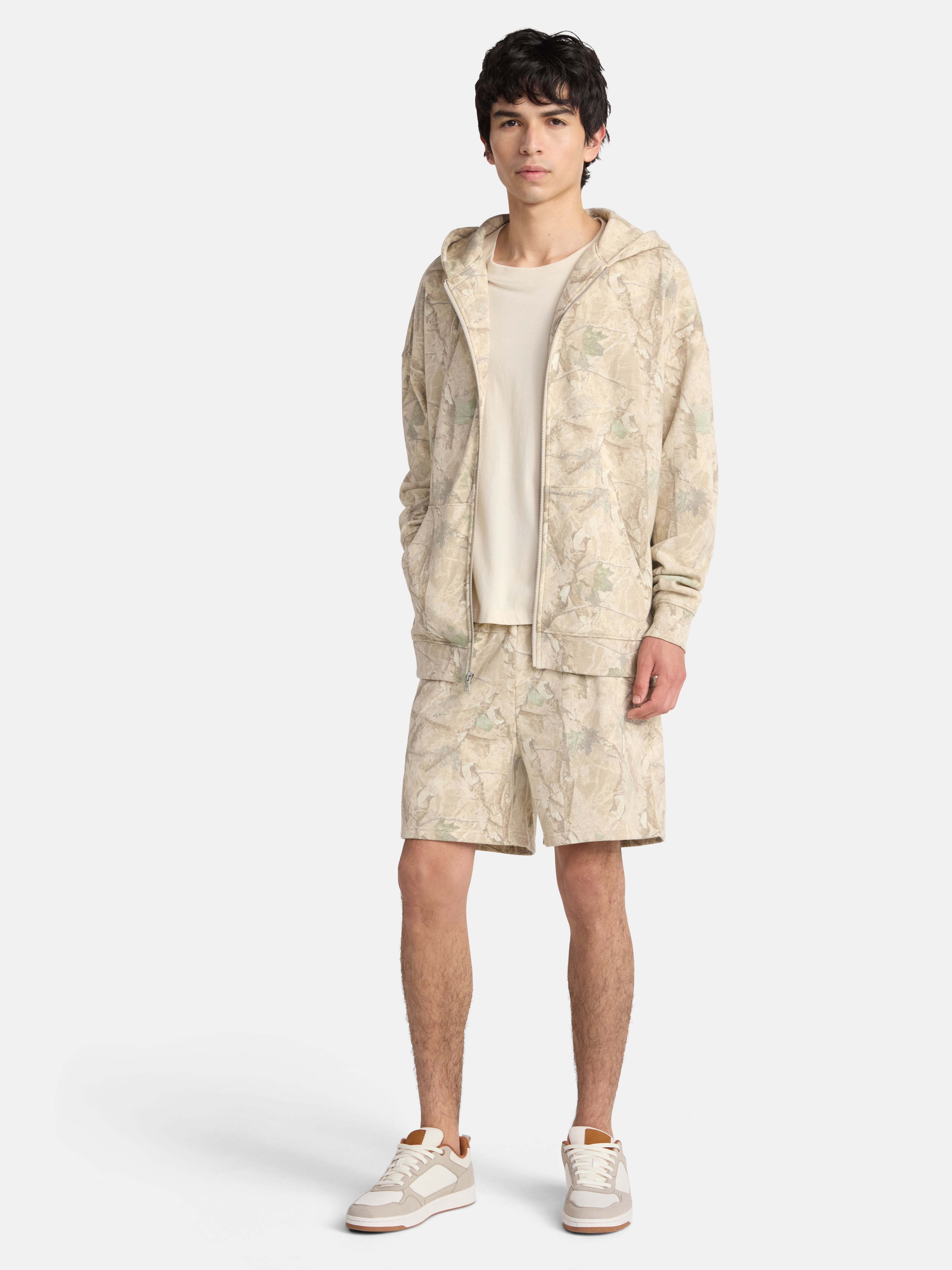 No Boundaries Zip Hoodie with Long Sleeves, Men's & Big Men's