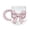 A, variant on Cute 3D Bow Glass Mug, Beaded Handle Clear Coffee Cup, Water Cup for Home Decor