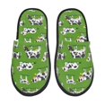 thumbnail image 1 of Fotbe Cows With Calfs Green Pantuflas Peludas para Mujer con Estampado, Zapatillas de Peluche, Zapatos de Invierno para Casa, Uso Interior y Exterior-Medium, 1 of 8