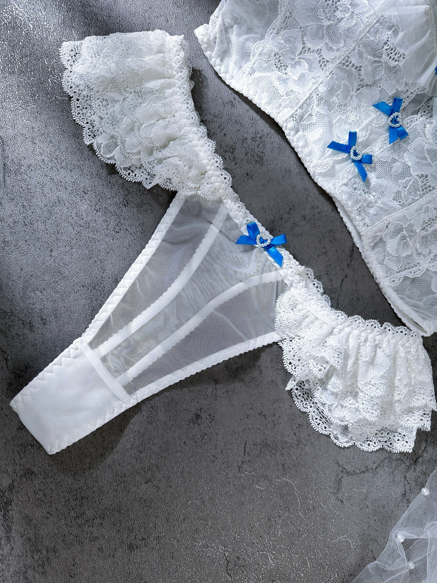 Lily Grace Lingerie Set (White, M)