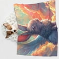 thumbnail image 6 of Pofeuu Sunshine Winged Rabbit Print Puppy Blanket,Dog Blankets,Pet Blanket Cozy Cat Blankets for Indoor Cats, Fuzzy Pet Blanket for Kitten Doggy Dog Blankets-Medium, 6 of 8