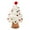 White, variant on Mini Small Christmas Tree Handcrafted Knit Yarn Tabletop Christmas Trees with Wood Base Xmas Eve Festive Desktop Decor Cute Warm Holiday Unique Handmade Gift Idea
