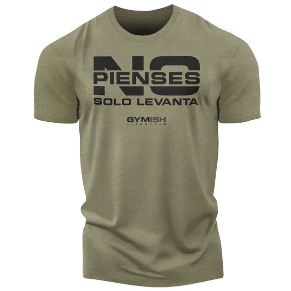 NO Pienses, Solo Levanta Workout Gym T-Shirt Funny Gym Shirt for Men Camiseta de gimnasio de entrenamiento