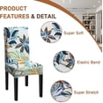 thumbnail image 3 of Chair Covers for Dining Room Stretch Dining Chair Covers Set of 4 Parsons Chair Slipcover Removable Washable Kitchen Chair Slipcovers for Dining Room Party Banquet,Rainforest Leaves, 3 of 6