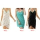 thumbnail image 4 of Mujeres Hollow Sunscreen Mini vestido correa de espagueti con cuello en V Bikini Cover up Kearding FS11282-02, 4 of 7