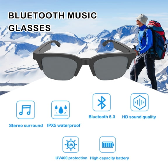 Smart Music Sunglasses - Open-ear audio, touch & voice control, polarised lenses, built-in speakers, designed specifically for outdoor sports