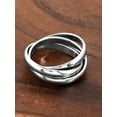 thumbnail image 2 of ELYA Jewelry Women's Polished Intertwined Triple Band Stainless Steel Ring, 2 of 5