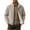 Khaki, variant on Full-zip Fleece Jacket Mens Stand Collor Casual Winter Outerwear Sherpa Plush Lined Warm Fuzzy Coat with Pockets (XL, Khaki)