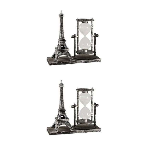 Advancent Iron Hourglass Sand Timer Table Centerpiece for Desktop Kitchen Plata 2piezas