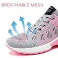 thumbnail image 3 of BERANMEY Women's Comfort Sneakers Lightweight Breathable Mesh Walking Shoes with Air Cushion for Casual Wear, 3 of 8