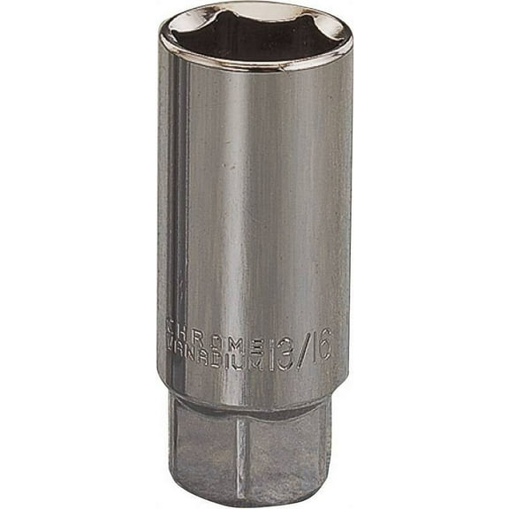 Vulcan MT6511968 Drive Socket, 13/16 in Socket, 1/2 in Drive, 6-Point, Chrome Vanadium Steel, Chrome