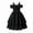 Black, variant on Huowey Infants Girls Elegant One Shoulder Tiered Dress Double Layer Flared Dress For Ages 8-12 Holiday Dailywear, 10 Years
