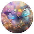 thumbnail image 3 of Wildflowers Butterfly Washable Round Rug -Circle Area Rugs for Nursery Bedroom, Vintage Non Slip Non Shedding Low Pile Carpet for Living Room Coffee Table Entryway, 3 of 7
