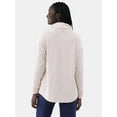 thumbnail image 3 of Time and Tru Women's Cozy Cowl Neck Top with Long Sleeves, Sizes XS-XXXL, 3 of 5