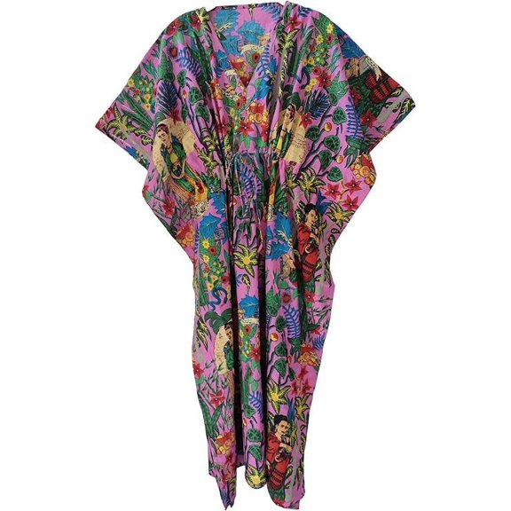 Rajbhoomi Handicrafts Women Kimono Robes Cotton Lightweight Robe Short Knit Bathrobe Sleepwear Ladies Loungewear