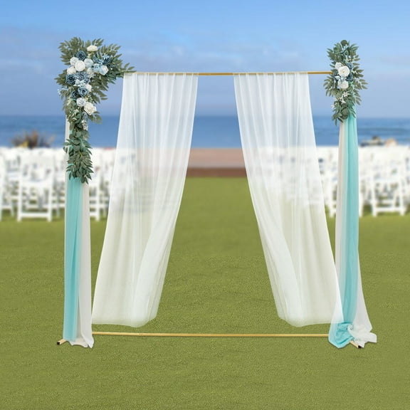 Wedding Backdrop Stand Metal Background Decoration Set   White Cloth Cover