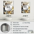 thumbnail image 4 of Designart "Fluid Geode Abstraction" Liquid ink Mirror Wall Decor - Modern Cream Abstract Large Mirror For Wall Art Decor - 32" x 24" Inch, 4 of 5