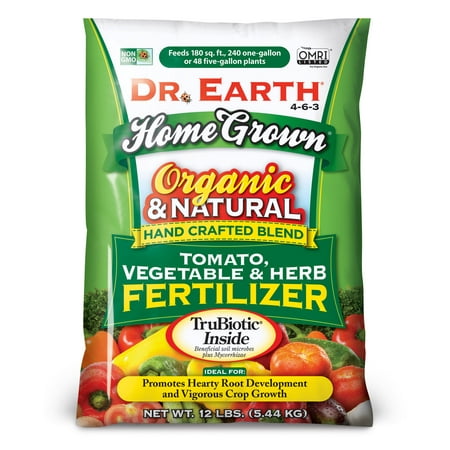 Dr. Earth Organic & Natural Home Grown Tomato and Vegetable Food, 4-6-3 Fertilizer, 12 lb.