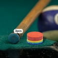thumbnail image 2 of Colaxi Pointe de Billard Arc-en-Ciel Jeu Pointe de Queue de Billard pour Amateur de Réparation Extérieure 11mm 3 Pcs, 2 of 3