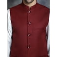 thumbnail image 6 of Maple Clothing Nehru Jacket Men's Traditional Sleeveless India Modi Waistcoat Vest Guest Outfit (Maroon, S), 6 of 7