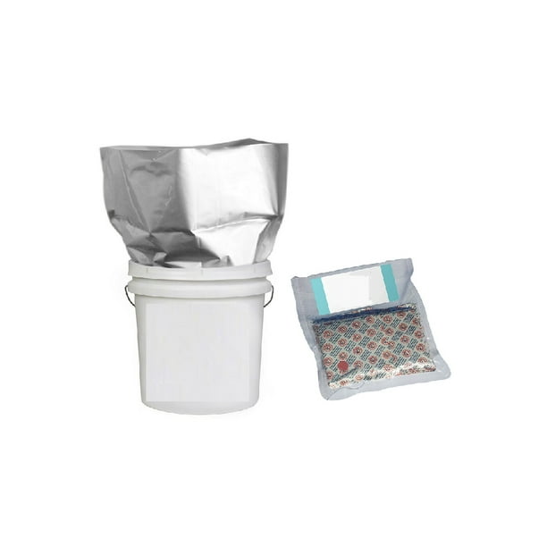 5 Pack Five Gallon Mylar Bags and 2000cc Oxygen Absorbers