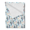 thumbnail image 2 of Tropical Soft Flannel Fleece Blanket, Lotus Leaves Oriental Folklore Composition in Pastel Colors Ornamental Abstraction, Cozy Plush for Indoor and Outdoor Use, 70" x 90", Multicolor, by Ambesonne, 2 of 5