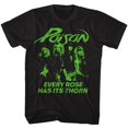 thumbnail image 1 of Poison Every Rose Has Its Thorn Black Adult T-Shirt, 1 of 2
