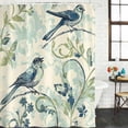 thumbnail image 3 of Vintage Floral Bird Waterproof Fabric Shower Curtain,Retro Summer Botanical Waterproof Fabric Shower Curtain for Bathroom Curtains Bathtubs Hotel Washable Shower Curtains with 12 Hooks Standard 60x72, 3 of 8