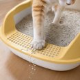 thumbnail image 4 of Cat Litter Pan, 14"x18"x6" Semi Enclosed High Sided Box for Kittens, with Scoop _ #06 _ C _ Yellow, 4 of 6