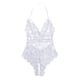 thumbnail image 1 of Gibobby Conjunto de lencería Lencería de Malla Sexy para Mujer Conjunto de Ropa Interior de Vendaje Envoltura de Pecho Bragas Huecas Conjunto de Sujetadores(Blanco, G), 1 of 5