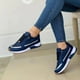 thumbnail image 2 of Zapatos para mujer, informales, de suela gruesa, de color a juego, de caña baja, deportivos, con cordones, para correr, botas vaqueras, 2 of 3