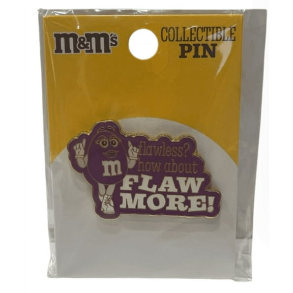 M&M's World Purple Character Flaw More! Collectible Pin New with Tag
