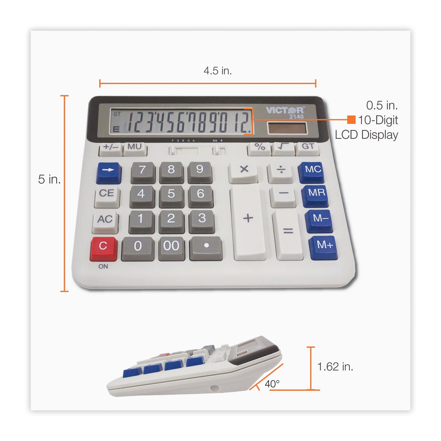 1PC Victor 2140 Desktop Business Calculator, 12-Digit LCD