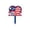 A, variant on erdimoy Happy 4th of July Metal Yard Stake, Uncle Sam Top Hat Patriotic Lawn Sign, Red White Blue USA Flag Outdoor Garden Flower Bed Decor