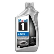Mobil 1 V-Twin Full Synthetic Motorcycle Oil 20W-50, 6 Quart