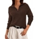 thumbnail image 1 of Suéter PRETTYGARDEN 2025 Mujer Cuello Cuarto Marrón Talle S, 1 of 8