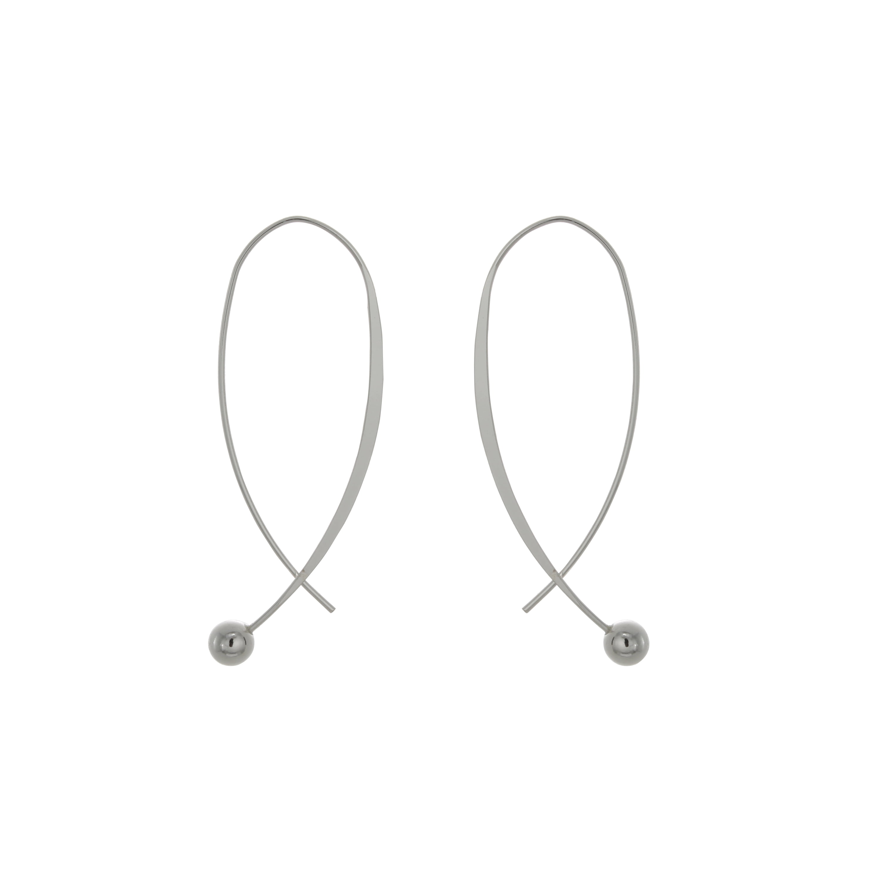 Time And Tru Pull Through Hoop Earrings