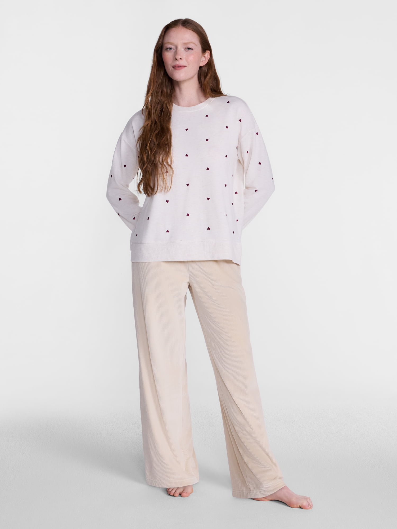 Joyspun Women's Velour Sleep Pants, Sizes XS-3X