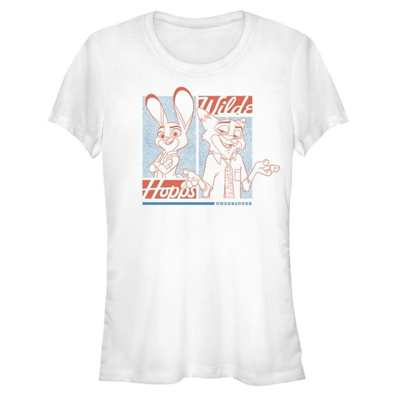 Juniors Zootopia 2 Judy Hopps and Nick Wilde Undercover T Shirt
