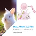 thumbnail image 4 of Conjunto de correa de arnés para mascotas pequeñas Ropa de conejo Correa de pecho de viaje (Rosa M) Likrtyny Para estrenar, 4 of 8