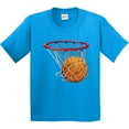 thumbnail image 3 of Inktastic Basketball Swish Youth T-Shirt, 3 of 5