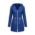 thumbnail image 7 of Jackets for Women Hooded Long Sleeve Thermal Quick-Dry Hoodies Drawstring Waist Regular Fit Functional Side Pockets for Work Casual Weekend Outing | TruBelle,Blue L, 7 of 7
