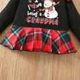 thumbnail image 6 of MYShe Christmas Newborn Gi'rl Outfits Ba/by Gi'rl Clothes To/ddler Long Sleeve Ruffle Romper Top In'fant Skirt Set Little Gi'rl Overall Dress Red,2-3 Years, 6 of 7