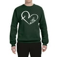 thumbnail image 2 of Wild Bobby Heart Made Of Faith Inspirational/Christian Unisex Crewneck Graphic Sweatshirt, Forest Green, X-Large, 2 of 5
