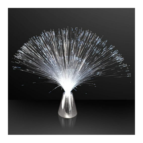 Fiber Optic White LED Centerpieces (Set of 12) Light up Tables for Parties
