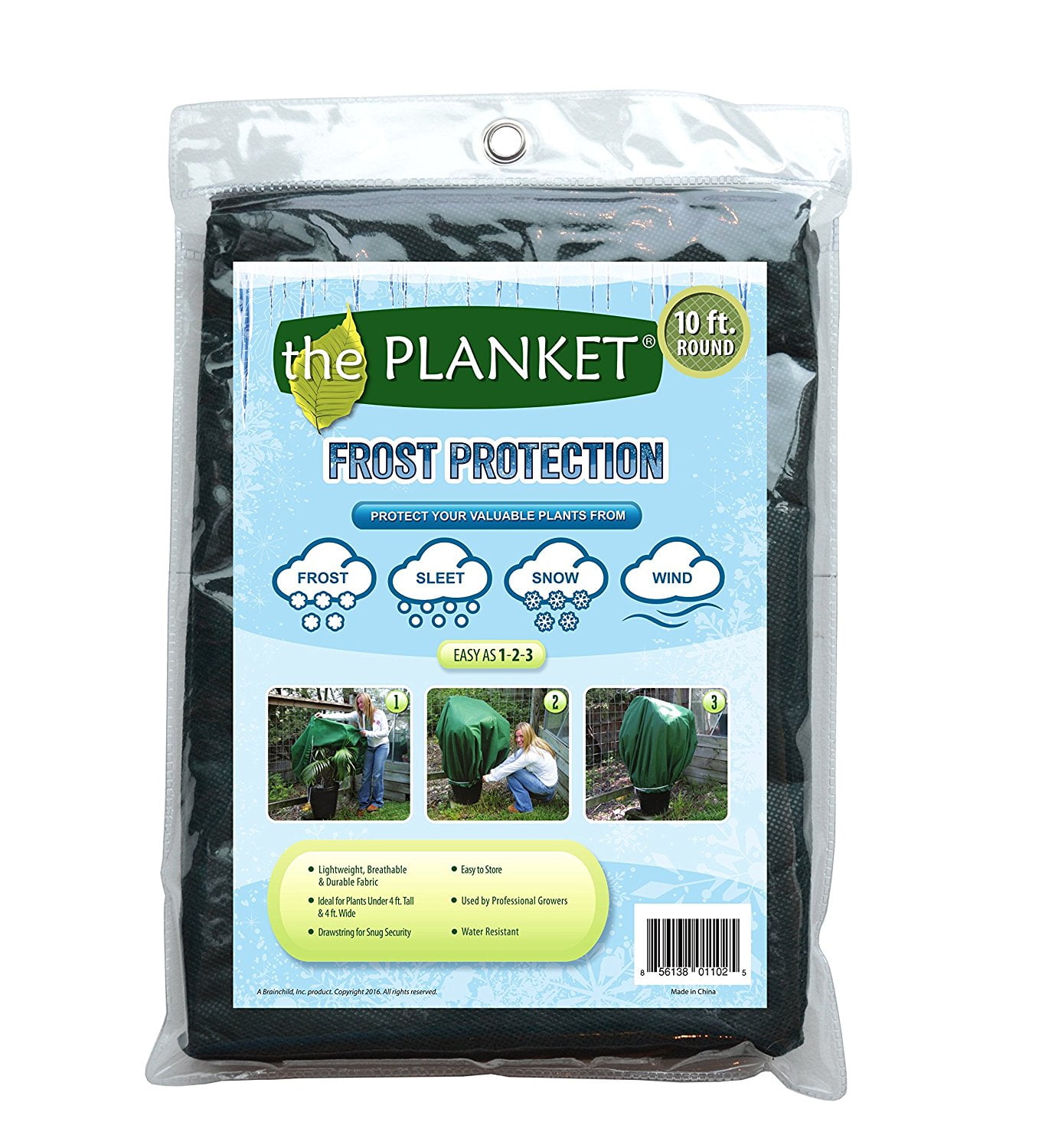 Frost Protection Plant Cover, 10 ft Round, Plant blanket that helps