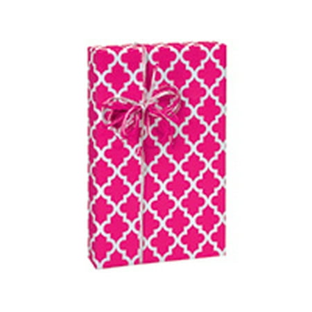 Hot Pink Blue Geo Graphic Tiles Birthday / Special Occasion Gift Wrap Wrapping Paper-16ft